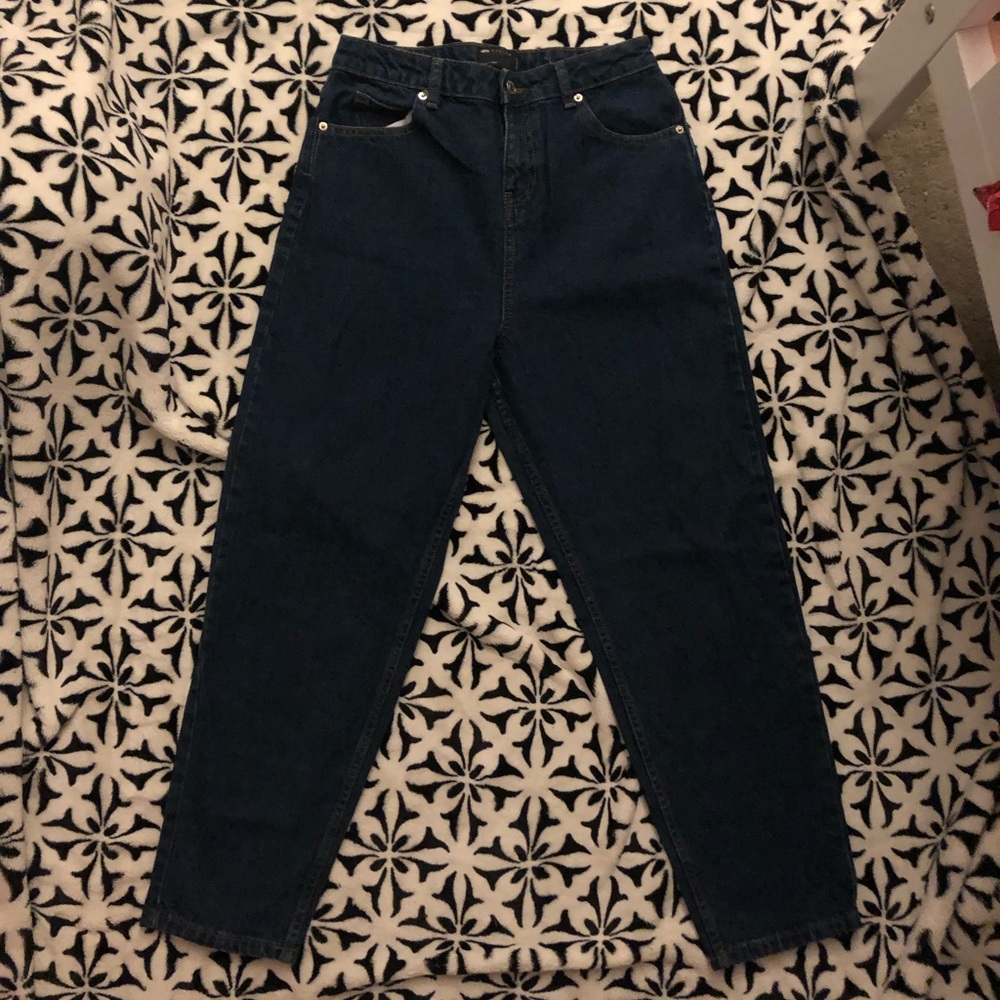 high waist, wide leg, dark wash jeans from ASOS!!